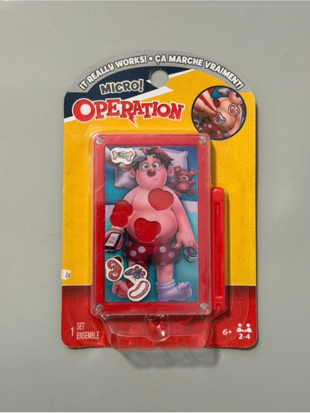 Hasbro Micro Operation Board Game - Red, Yellow, Blue